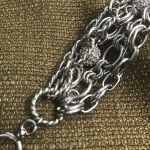 Pave & Chain Link Bracelet